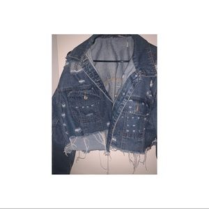 Cropped Rip Jean Jacket